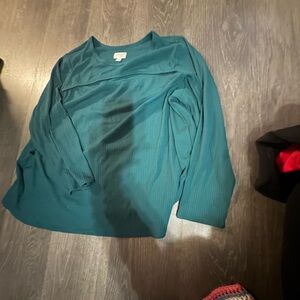 Teal Long Sleeve Women's Top